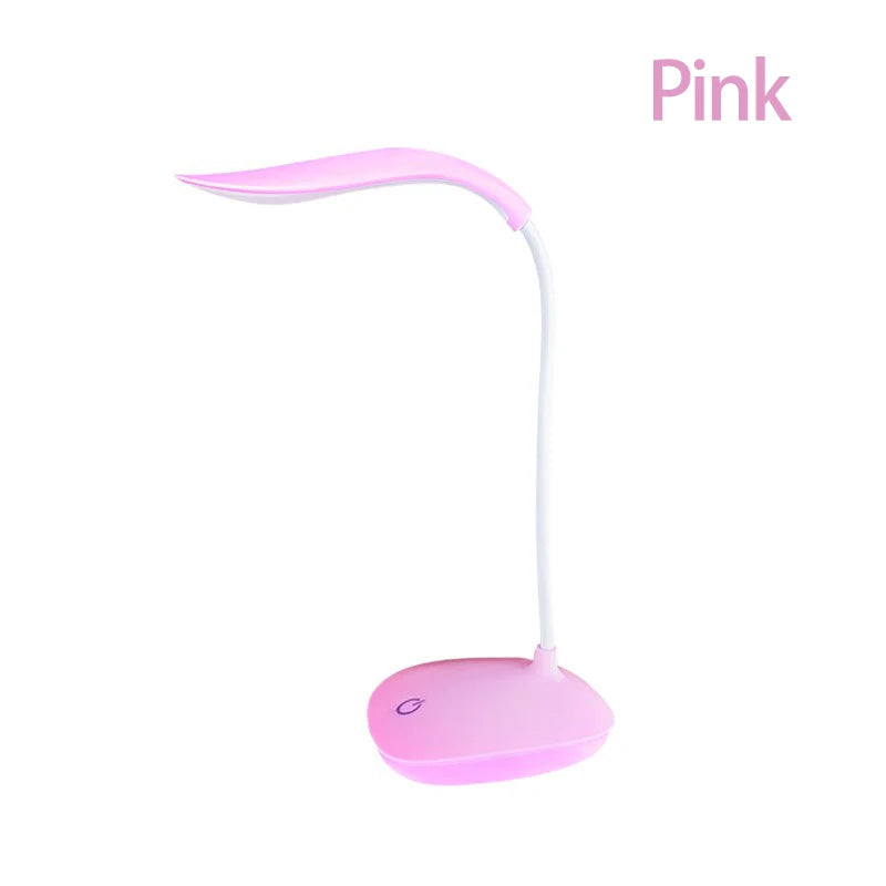LED Reading Desk Lamp Portable USB Rechargeable Touch Dimmable Eye-Care Table Lamp 360° Adjustable for Office & Study