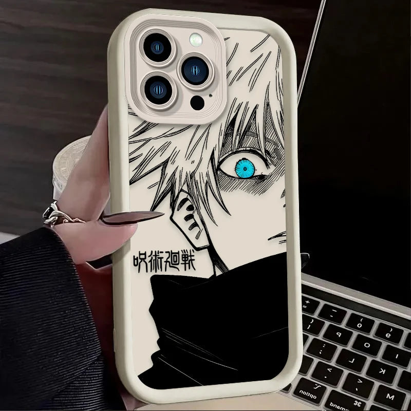 Jujutsu Kaisen Anime Soft TPU Phone Case – Shockproof Anti-Scratch Cover Compatible with Edge 70, Edge 60/50 Series, G86/G85/G84/G75/G60/G56/G54/G35/G34/G32/G24/G15/G14/G05, E13/E14/E22/E32/E40, G Play 5G