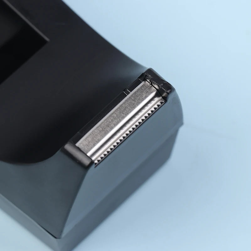 Black Nano-Coated Desktop Tape Dispenser – Compact Weighted Tape Holder for Small-Core Rolls