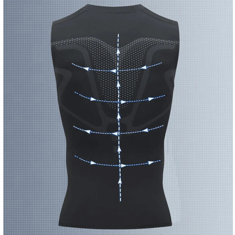 Men's Sci-Fi Print Quick-Dry Tank Top Vest - Black V-Neck Athletic Beach & Gym