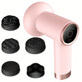 Wireless Handheld Massage Gun – Portable Rechargeable Percussion Massager for Neck, Shoulder, Back & Waist (Pink/White)