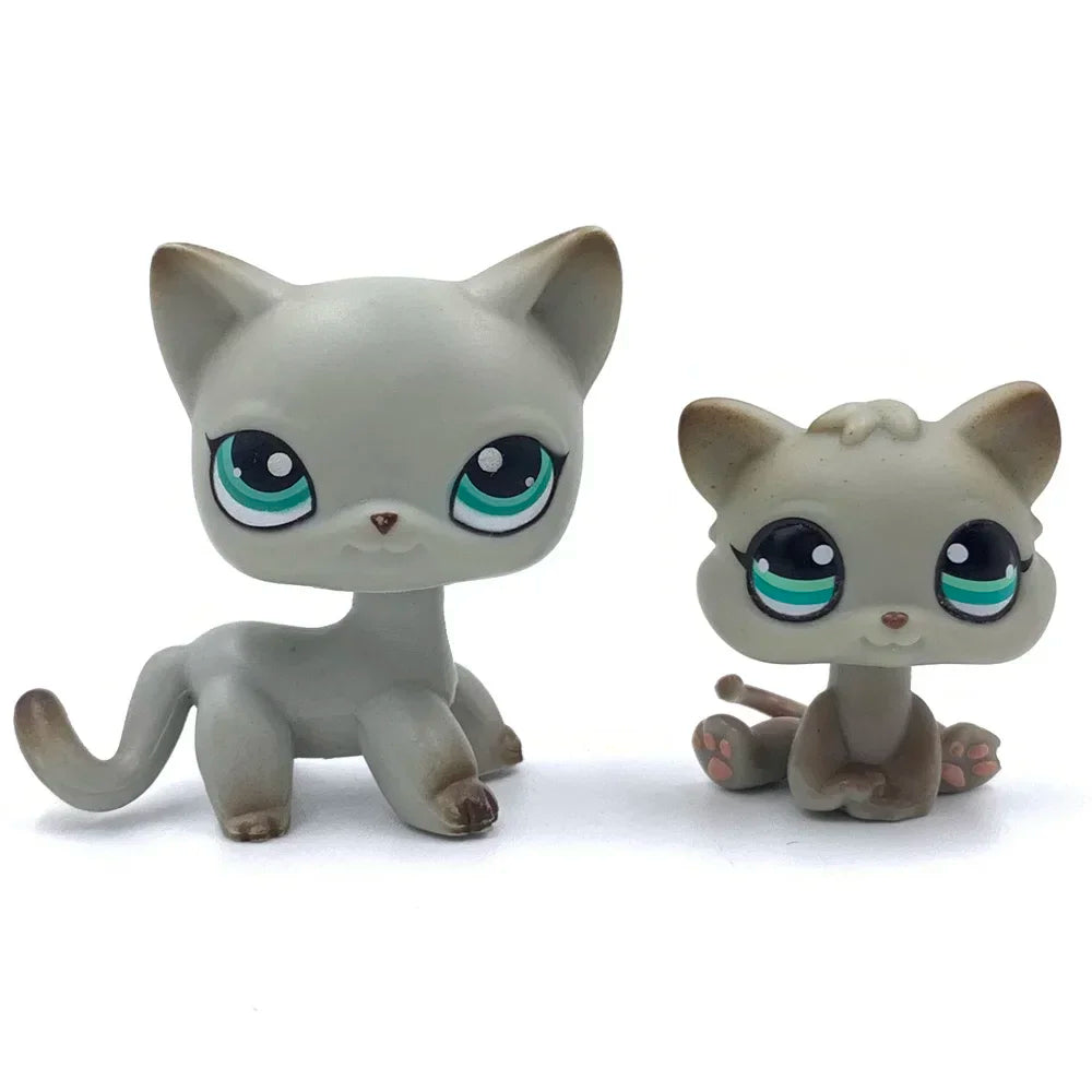 2-Pack Mini Pet Figurines — Cute Dog & Cat PVC Bobble Head Collectibles, 1.5–2 in (4.8–5.5 cm)