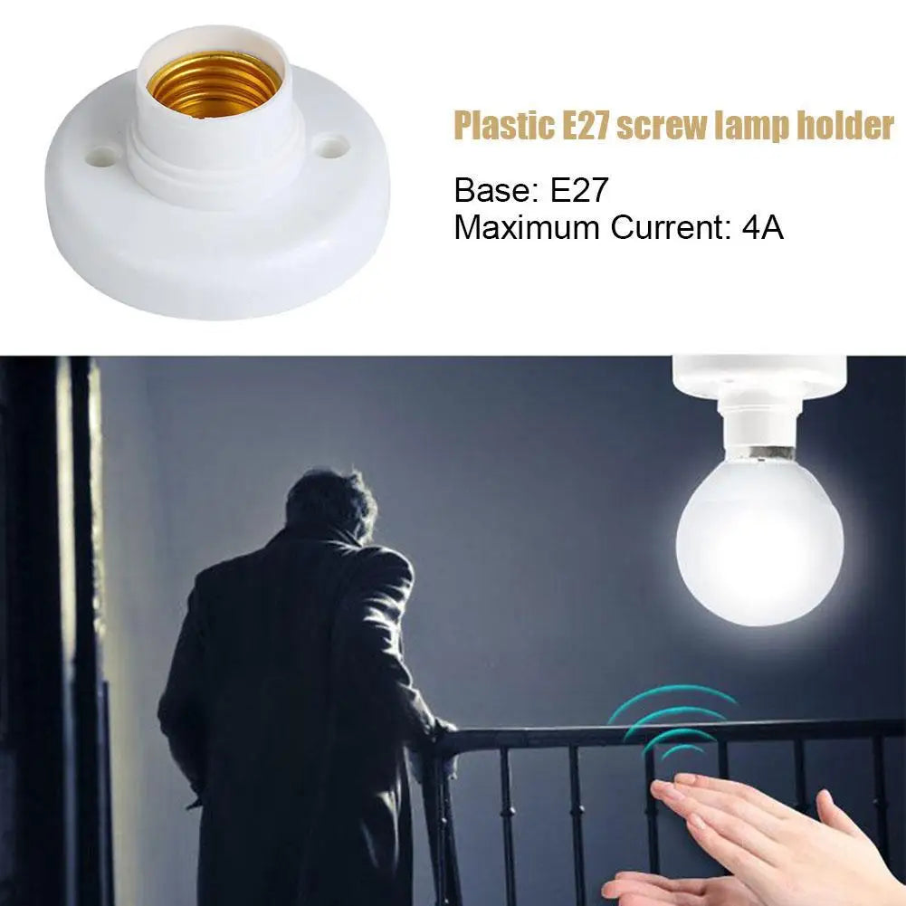 E27 Screw Lamp Holder Socket Adapter 220V White Ceiling Light Bulb Base 1/4-Pack