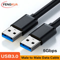 USB 3.0 Male-to-Male Cable 5Gbps High-Speed Data Cable for Computer, Laptop, External Hard Drive, TV