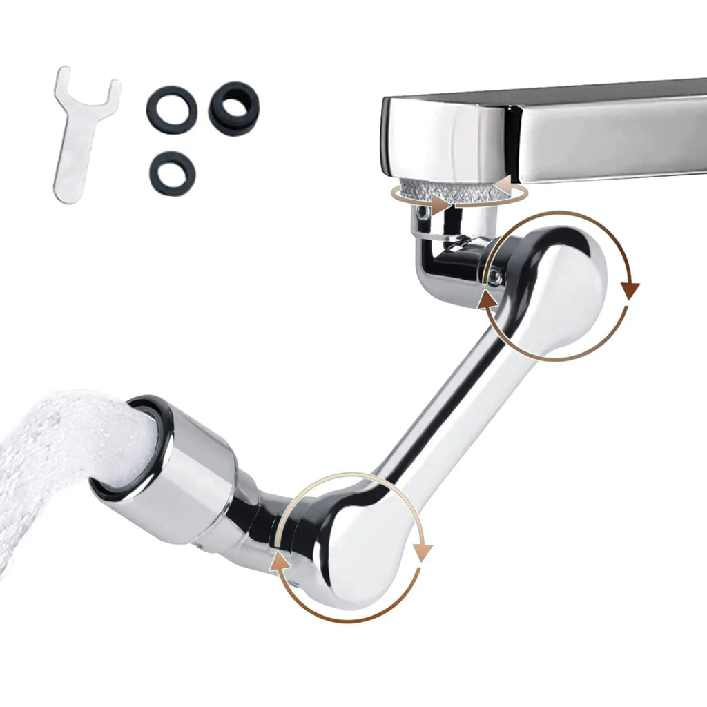 1080° Universal Rotating Faucet Extender – Dual-Mode Swivel Aerator for Kitchen & Bathroom