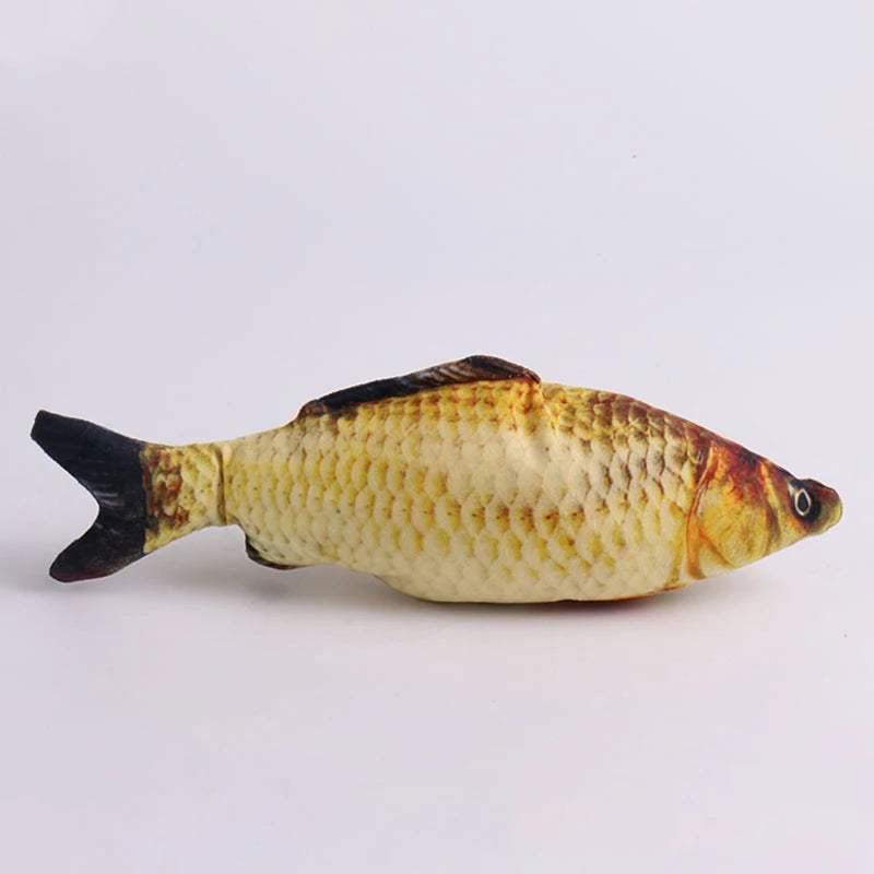 Plush Fish Cat Toy with Catnip - Durable Bite-Resistant Interactive Stuffed Toy for Cats