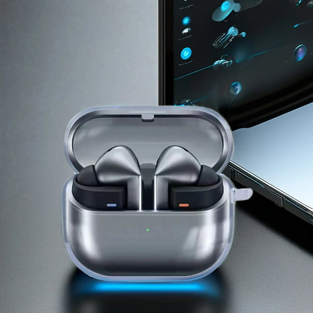 Clear TPU Case for Galaxy Buds 3 Pro – Soft Transparent Earbud Charging Case Cover