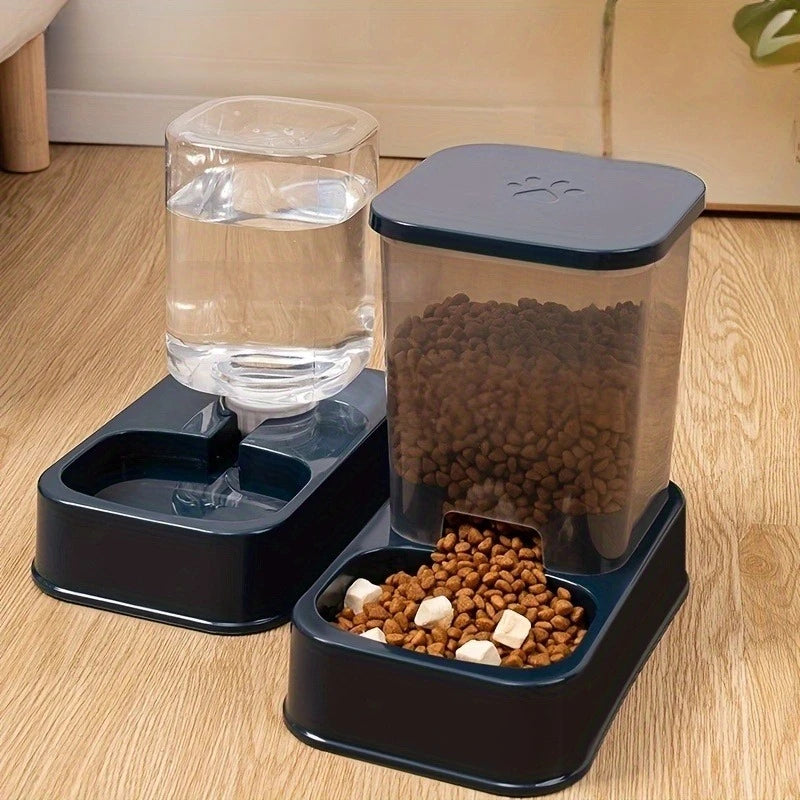 Automatic Pet Feeder & Water Dispenser – Portion-Control Food Bowl for Cats & Dogs (No Batteries Required)