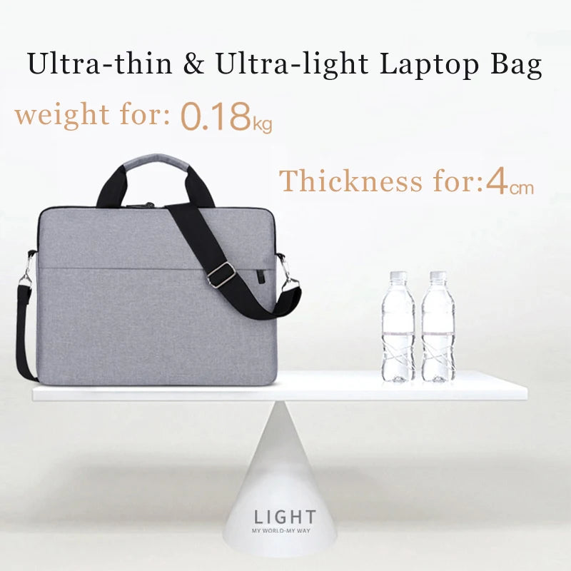 Women's Laptop Sleeve Bag — Fits 13.3/14.1/15.6/17-Inch (35–45 cm) Waterproof Oxford Messenger & Shoulder Case