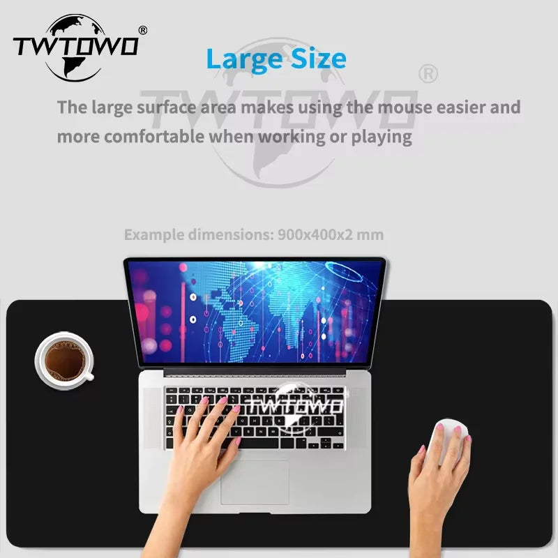 Custom XL/XXL Gaming Mouse Pad Large Non-Slip Natural Rubber Desk Mat for PC, Office & Home