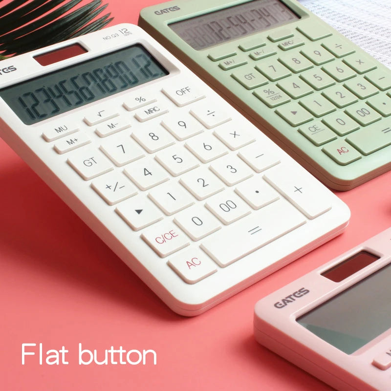 Solar 12-Digit Financial Calculator for Accounting, Students & Office Use