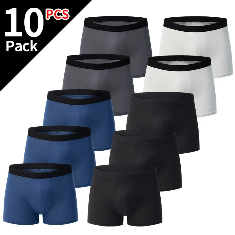 5/10-Pack Men's Black and Gold Printed Boxer Briefs - Comfortable Stretch Underwear for Sports, Beach & Leisure