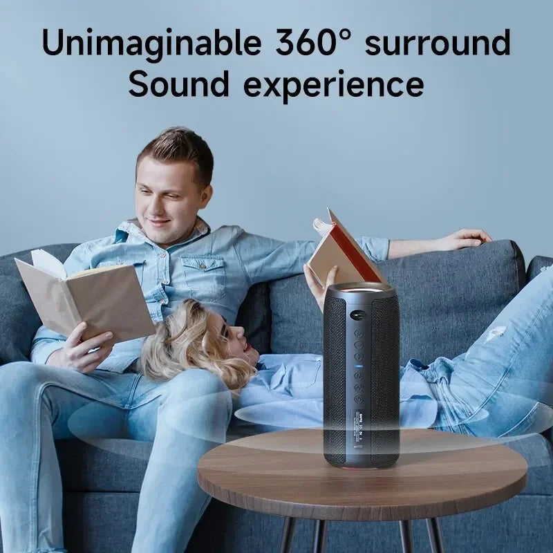 40W Bluetooth 5.2 Portable Speaker, IPX5 Waterproof 3D Stereo Bass TWS Boom Box, 4000mAh