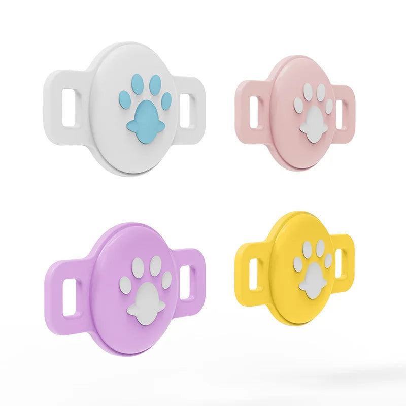 Silicone Protective Case for Bluetooth Tracker — Cute Pet Collar Holder, Anti-Lost Anti-Scratch Shockproof Cover