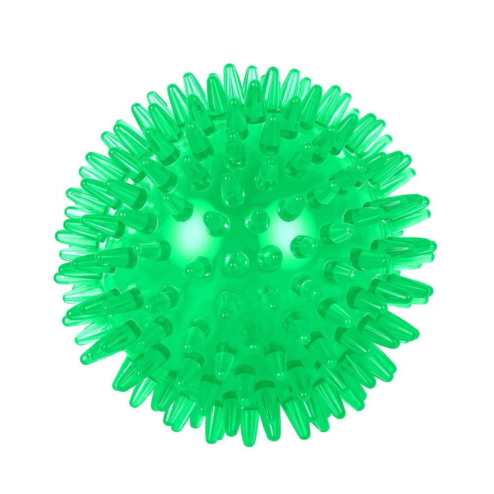 TPR Squeaky Thorn Chew Ball for Dogs & Cats — Teeth Cleaning Puppy Training Toy