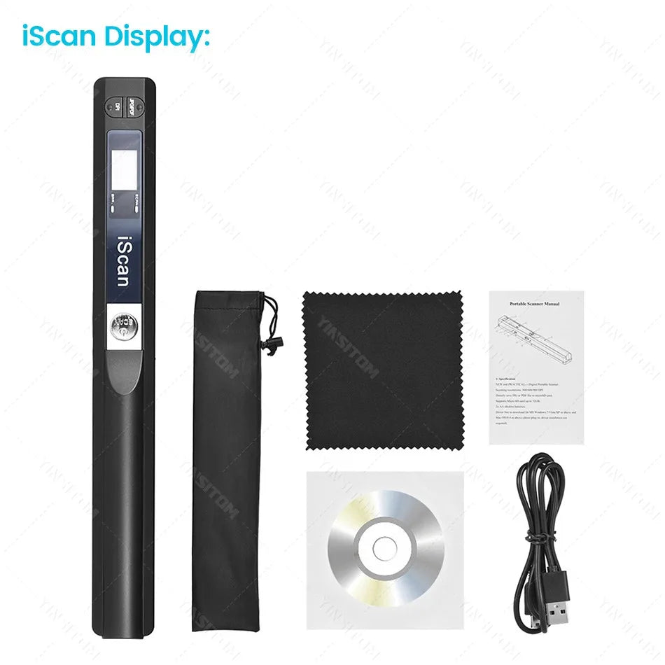 Portable A4 Handheld Document Scanner 900 DPI – Mobile PDF/JPEG OCR Scanner for Office & Contracts
