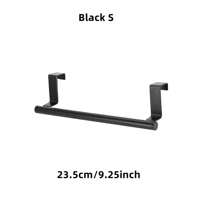 Over-Door Stainless Steel Towel Rack – Hanging Towel Bar for Bathroom & Kitchen Cabinets, 23.5 x 6.2 cm (9.25 x 2.44 in) or 36 x 6.2 cm (14.17 x 2.44 in), 1/2-Pack