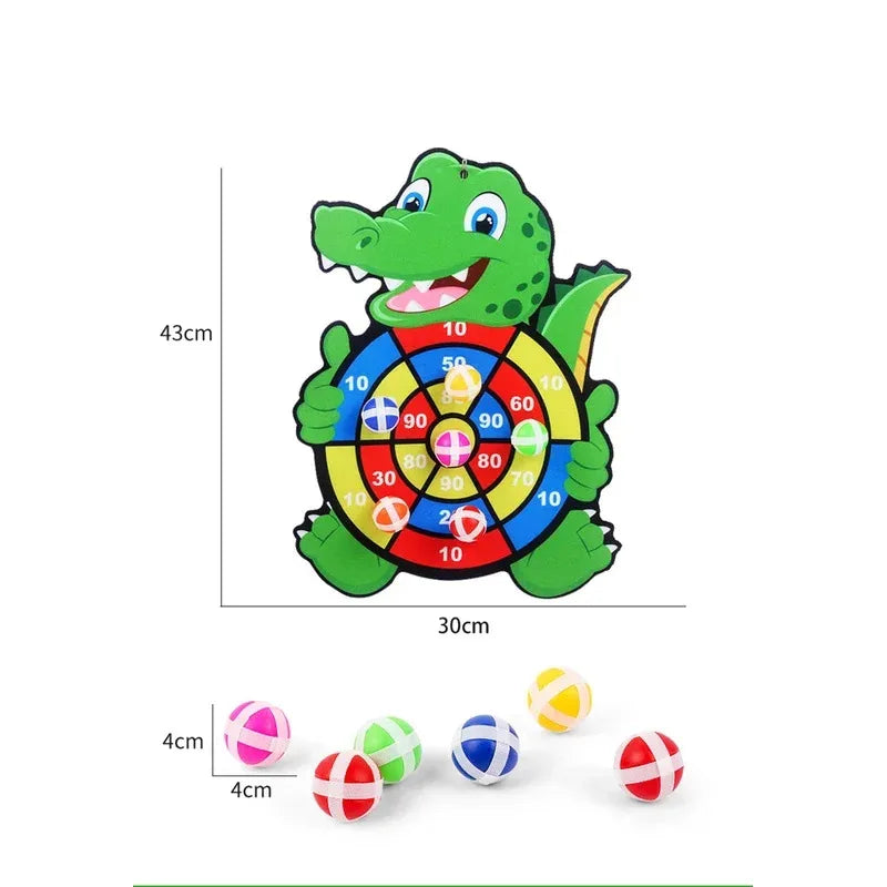 Kids Sticky Ball Dart Board Toy – Montessori Educational Indoor Game for Ages 3-7