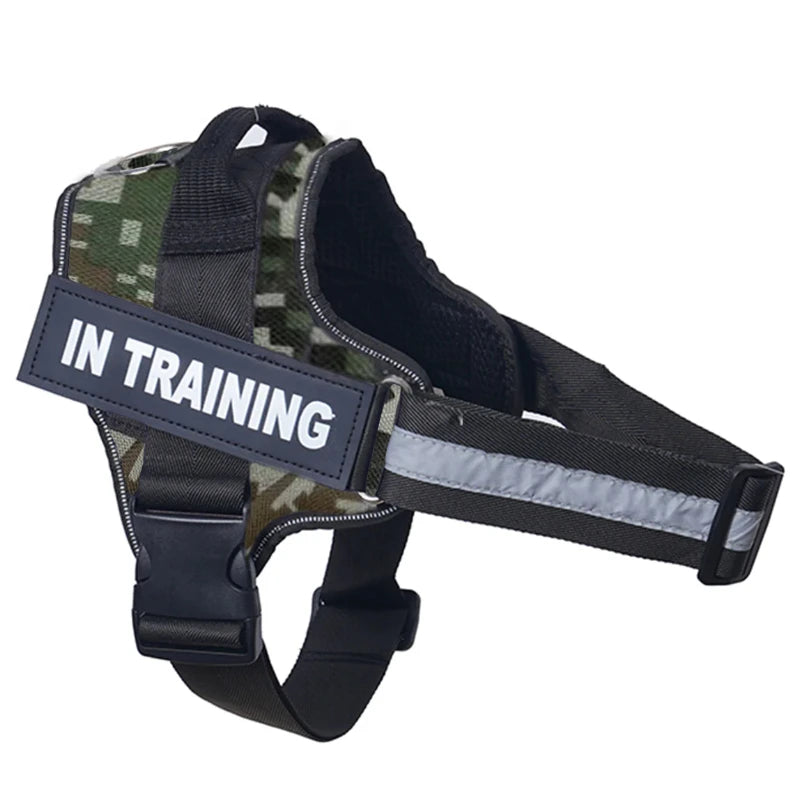 Personalized Reflective No-Pull Dog Harness Vest - Adjustable Nylon Pet Harness with Handle & Leash Attachment - Small/Medium/Large
