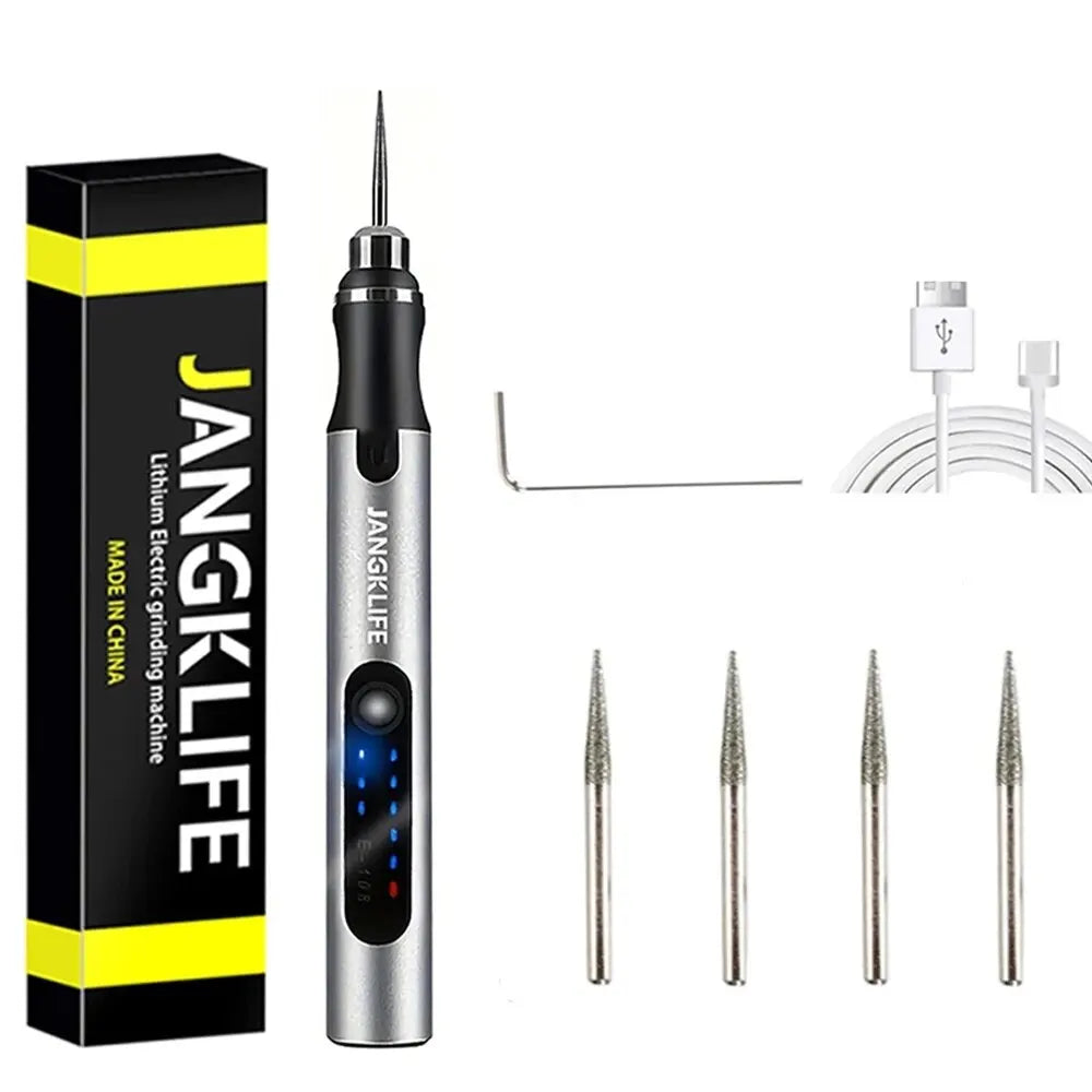 USB Cordless Rotary Tool Kit – Mini Wireless Rotary Drill for Woodworking, Engraving, Jewelry, Metal & Glass DIY
