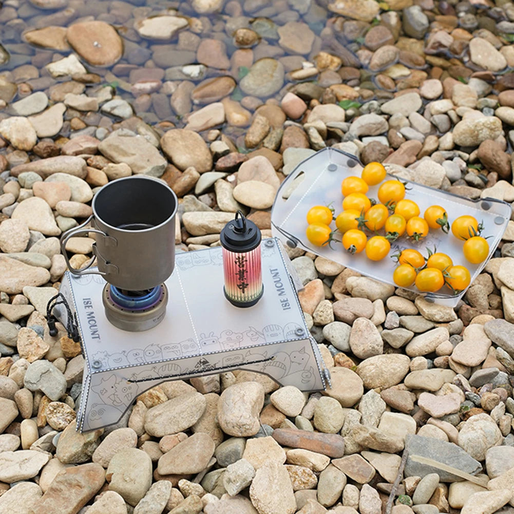 Portable PP Folding Camping Table & Tray - Ultralight Foldable Picnic Tray, Heavy-Duty Outdoor Travel Table