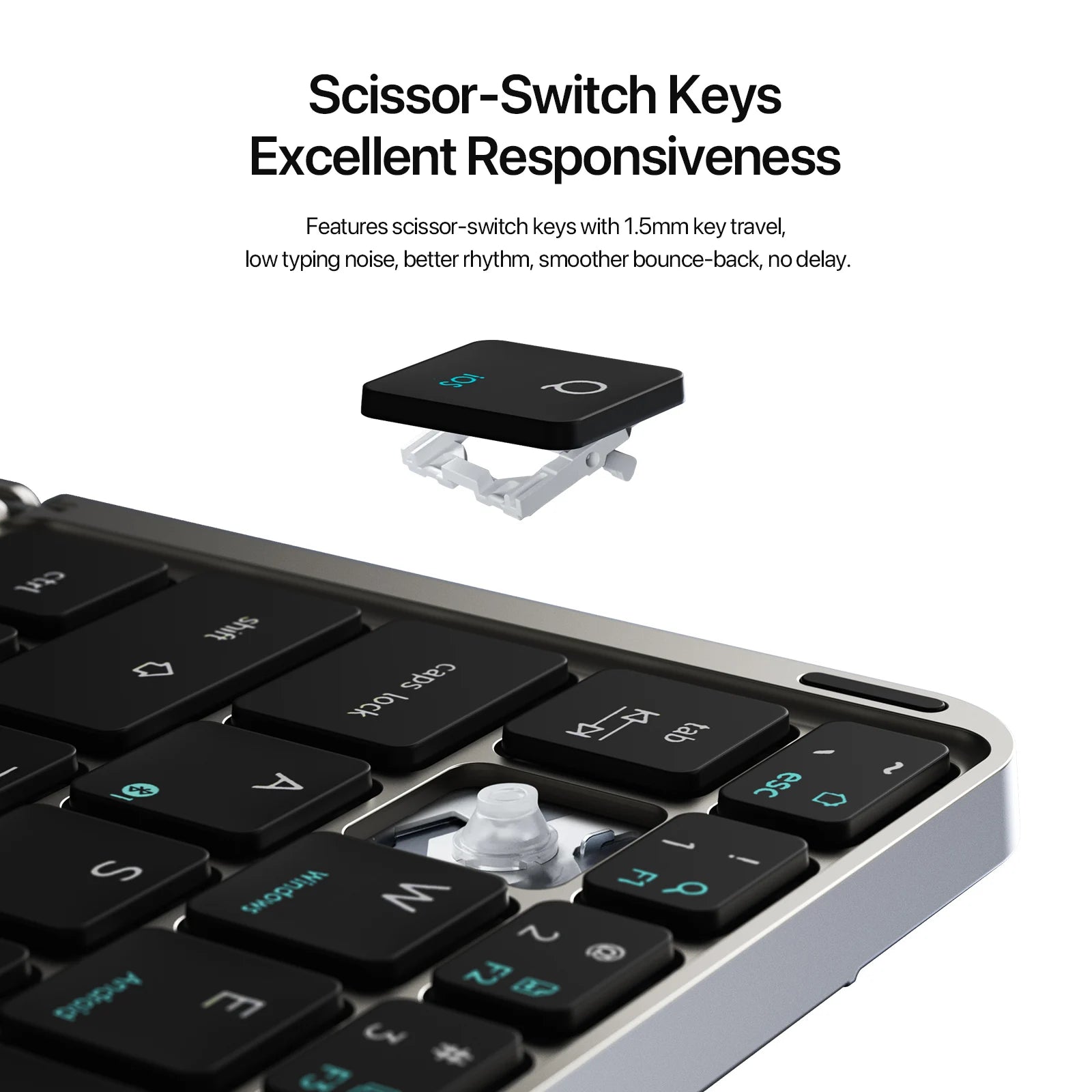 Foldable Bluetooth 5.0 Keyboard with Detachable Touchpad & Phone Holder — Compact 63-Key Wireless Keyboard for Phones, Tablets & Laptops
