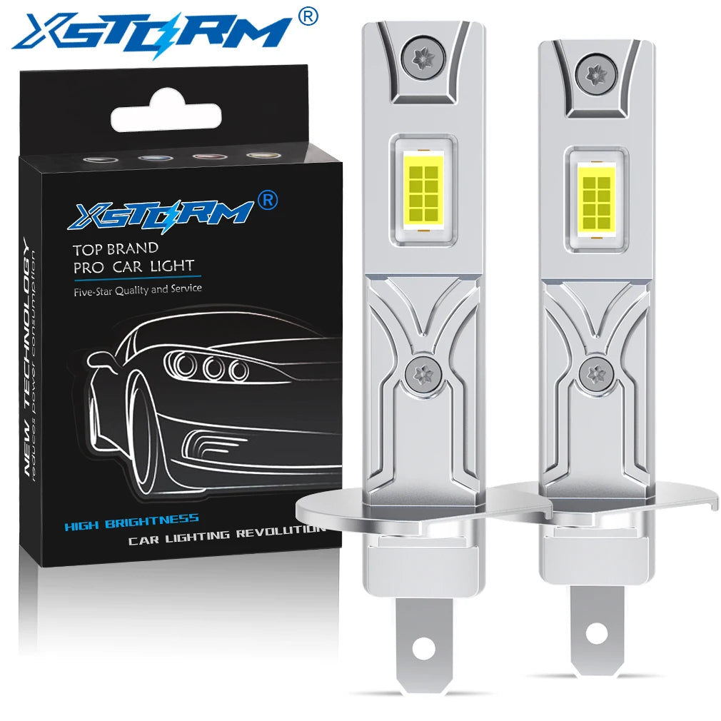 H1 LED Headlight Bulbs 12V 150W 60000LM 6500K White CANbus Plug-and-Play 2-Pack
