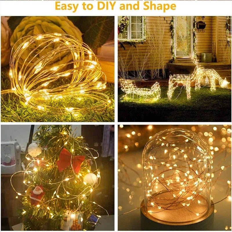 3 x 3m (9.8 x 9.8 ft) LED Curtain String Lights — 300 LED USB Remote, 8 Modes, IP65 Waterproof Fairy Lights for Home Wedding Christmas Party