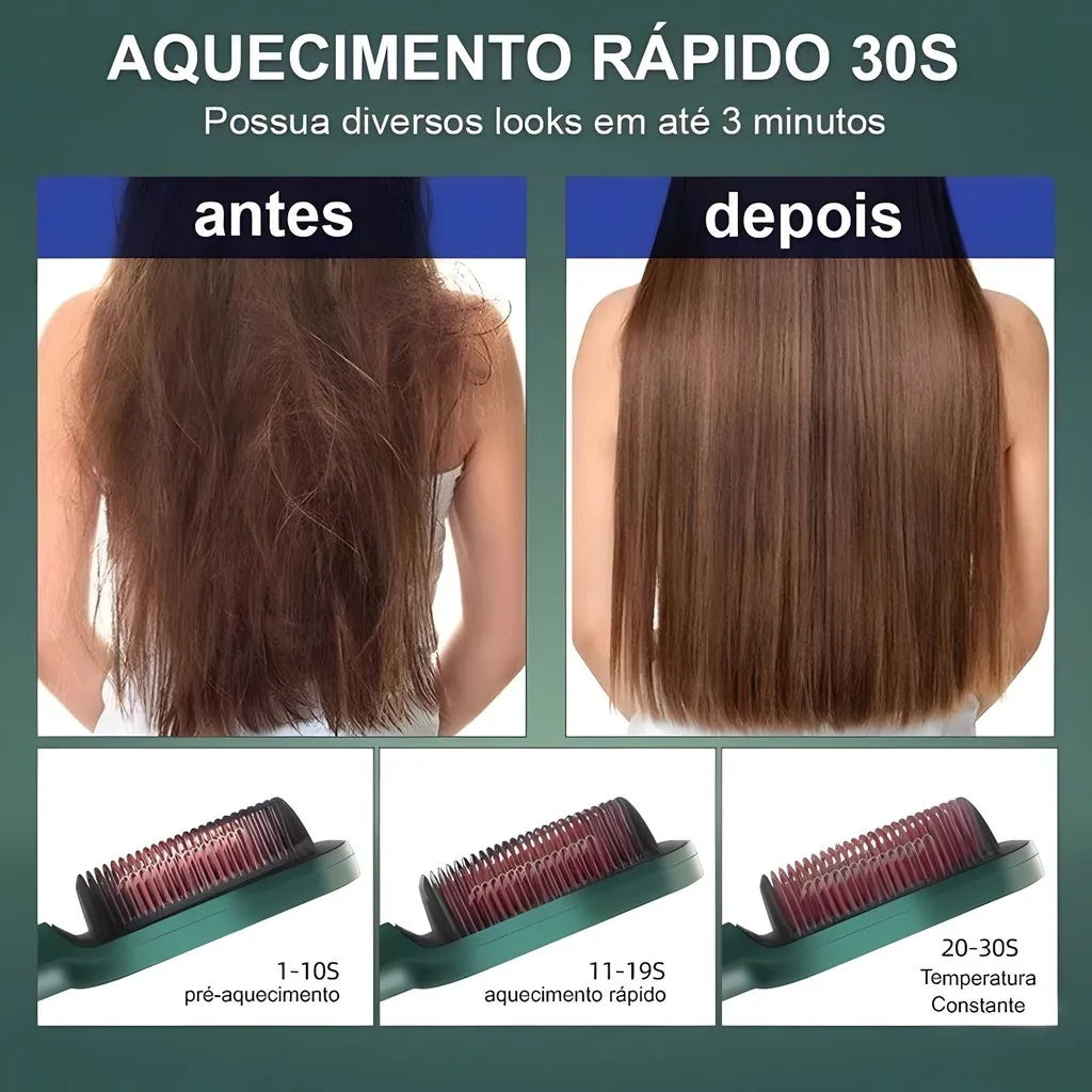 Professional Curl Styler & Ionic Hair Brush - 30s Rapid Heat, Lightweight Salon Design for Waves & Curls