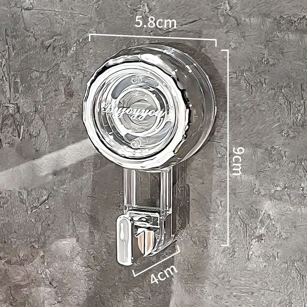 Powerful Reusable Suction Cup Hook Heavy-Duty Traceless Shower & Wall Hook 3.54 x 2.28 in (9 x 5.8 cm)