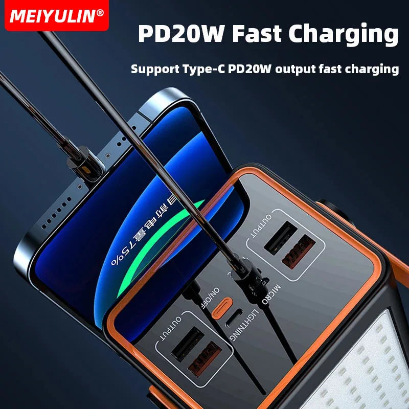 50000/30000mAh High-Capacity Power Bank 22.5W USB-C Fast Charging Portable External Battery for iPhone Samsung Xiaomi