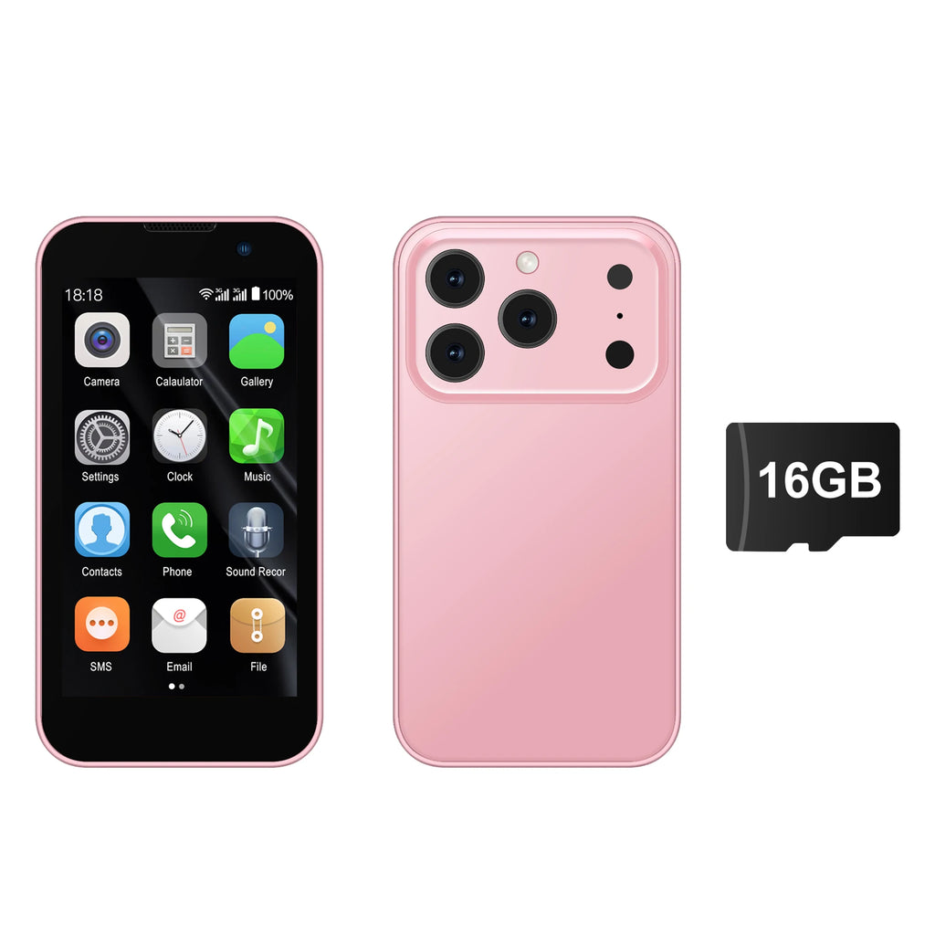 3.0-inch (7.6 cm) Mini Android Phone — 2GB RAM 16GB ROM, Dual SIM 3G, Wi‑Fi, GPS, Type-C