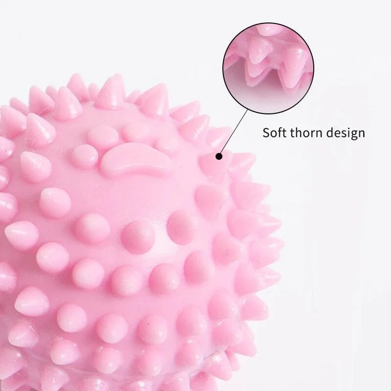 Interactive Rubber Chew Ball for Dogs & Cats - Dental Tooth-Cleaning Pet Toy
