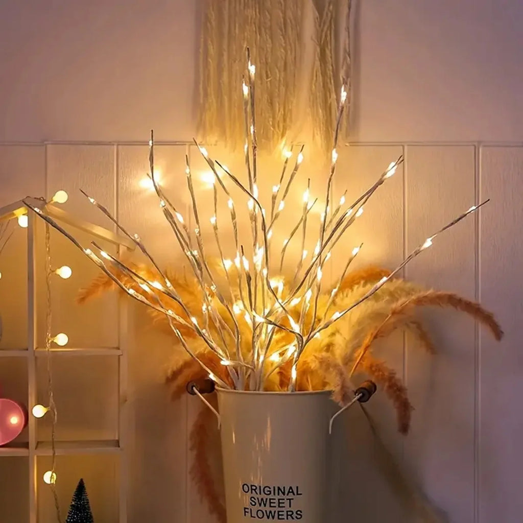 White Birch Branch LED Twig Light – 72 cm (28.35 in) Battery-Operated Warm White – 1‑Pack Christmas & Wedding Decoration