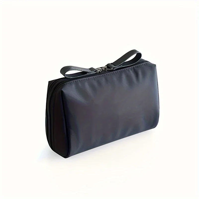 Small Solid Color Portable Makeup Bag - Waterproof Travel Cosmetic Pouch Organizer