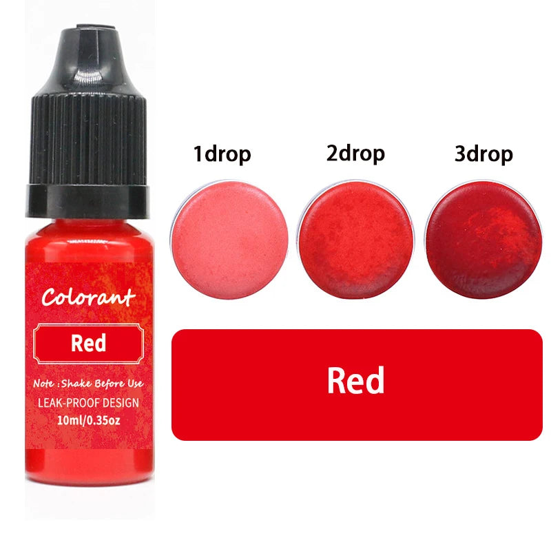 20-Color 10ml Candle Dye Liquid Colorant Set for Candle Making Soap Resin DIY Crafts