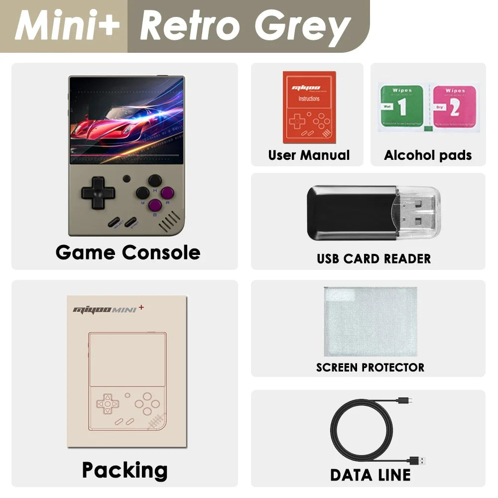 Mini Plus Portable Retro Handheld Game Console 3.5-inch (89 mm) IPS — Linux OS, 25,000+ Retro Games, Up to 128GB Expandable — Kids Gift