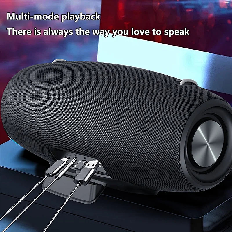Portable Waterproof Bluetooth Speaker with Shoulder Strap, Loud Stereo and Deep Bass, 40-Hour Playtime, 14400mAh Battery