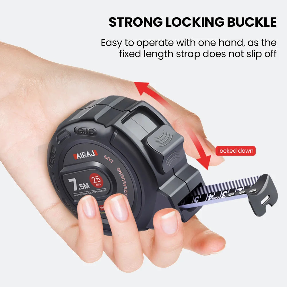 High Precision Waterproof Tape Measure — 3m/5m/7.5m (9.8ft/16.4ft/24.6ft) Thickened Anti-Corrosion Retractable Ruler for Woodworking & DIY