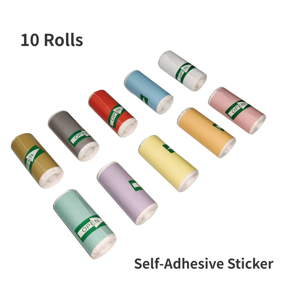 Mini Thermal Sticker Paper Rolls 25 x 57 mm (1.0 x 2.2 in) – Self-Adhesive Photo Paper for Mini Printers