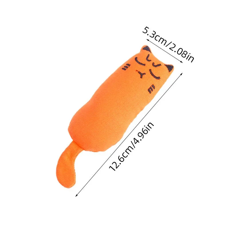 Catnip Thumb Plush Toy – Bite-Resistant Chew Pillow & Teaser for Cats, 5.0 x 2.1 in (12.6 x 5.3 cm)