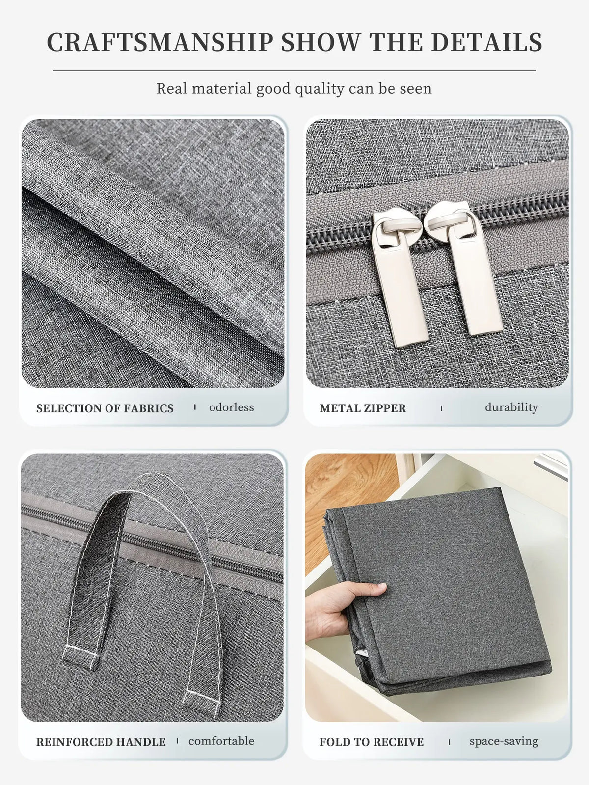 Foldable Large Capacity Clothing Storage Bag – Space-Saving Closet Organizer & Dust Cover