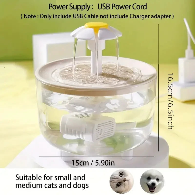 USB-powered 1.2L automatic cat water fountain, view 5