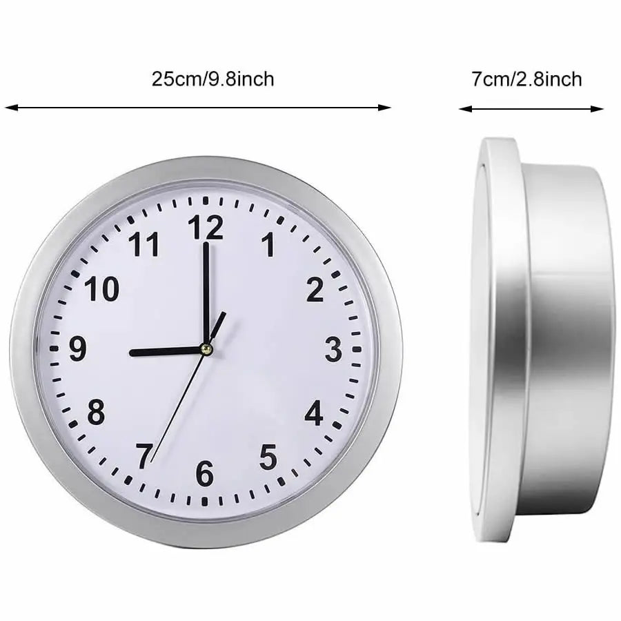 Hidden Safe Wall Clock 9.8 in (25 cm) - Secret Compartment Clock Safe for Cash, Jewelry & Keys - Silent Decorative Wall Clock