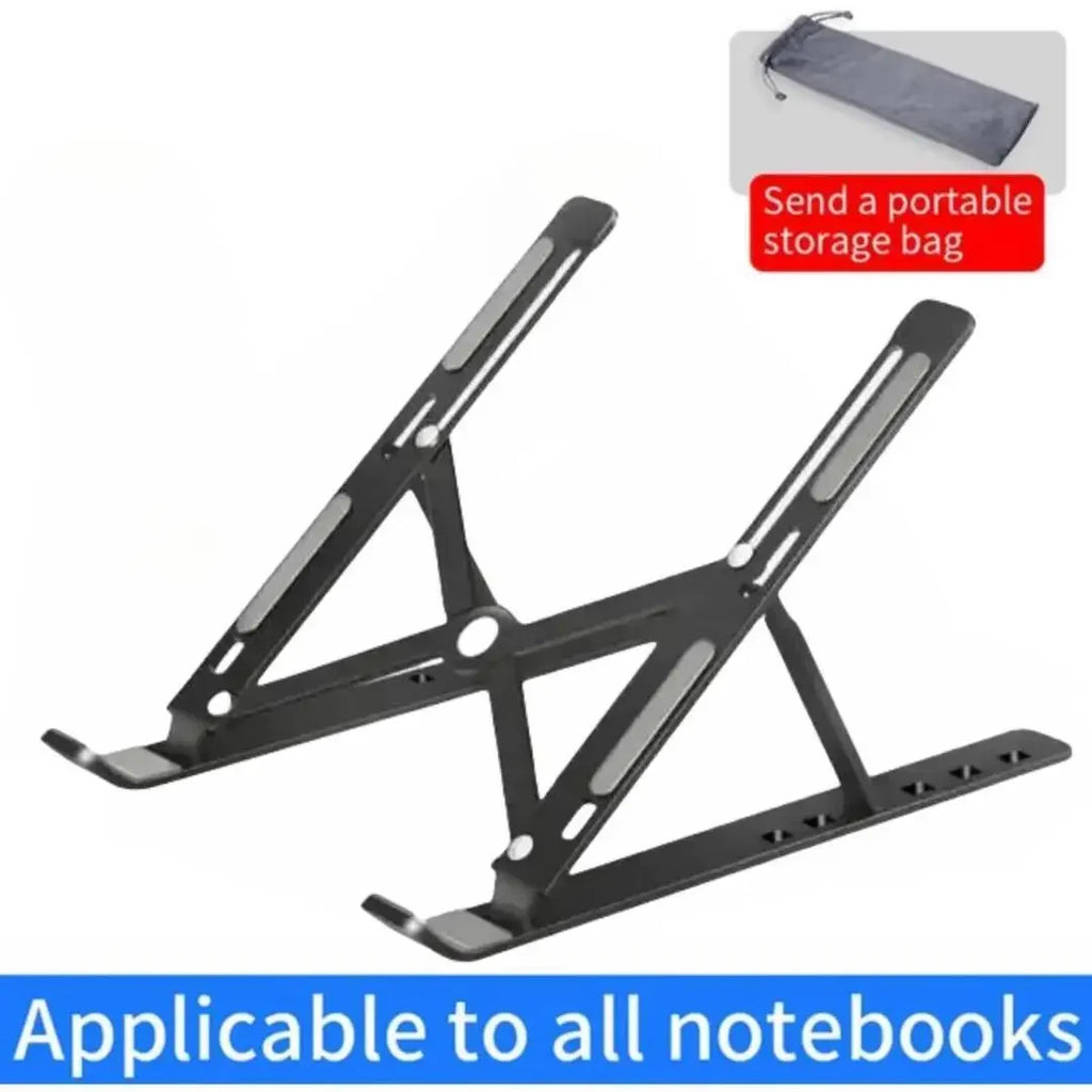 Portable Foldable Aluminum Laptop Stand – Adjustable Notebook Holder for MacBook Air/Pro & Laptops