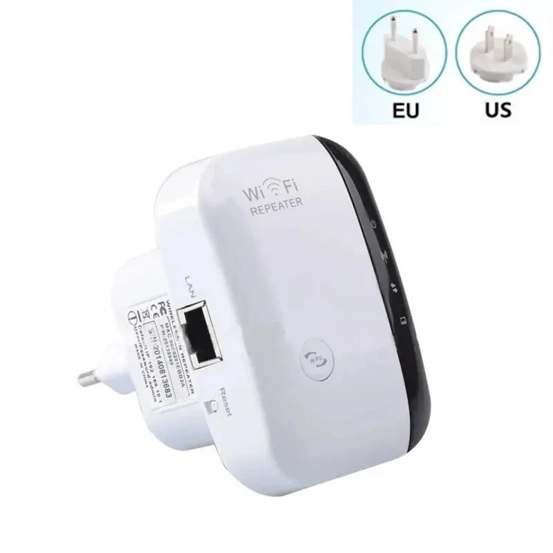 Mini WiFi Extender 300Mbps 2.4GHz Wireless Signal Booster - Compact Plug-In Range Repeater & Access Point