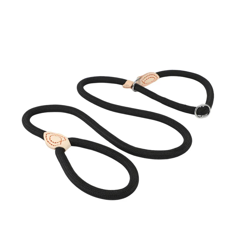 Adjustable Slip Rope Dog Leash - Heavy-Duty Braided Nylon Training Lead for Medium & Large Dogs, 1.5m / 1.8m (4.9ft / 5.9ft)