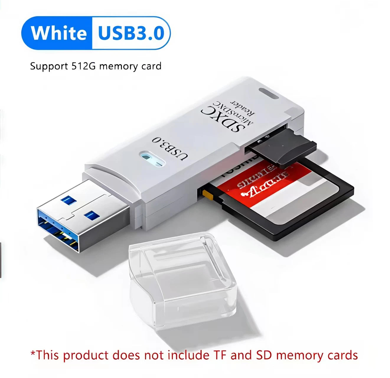 USB 3.0 2-in-1 Micro SD (TF) & SD Card Reader - High-Speed USB Adapter for PC Laptop