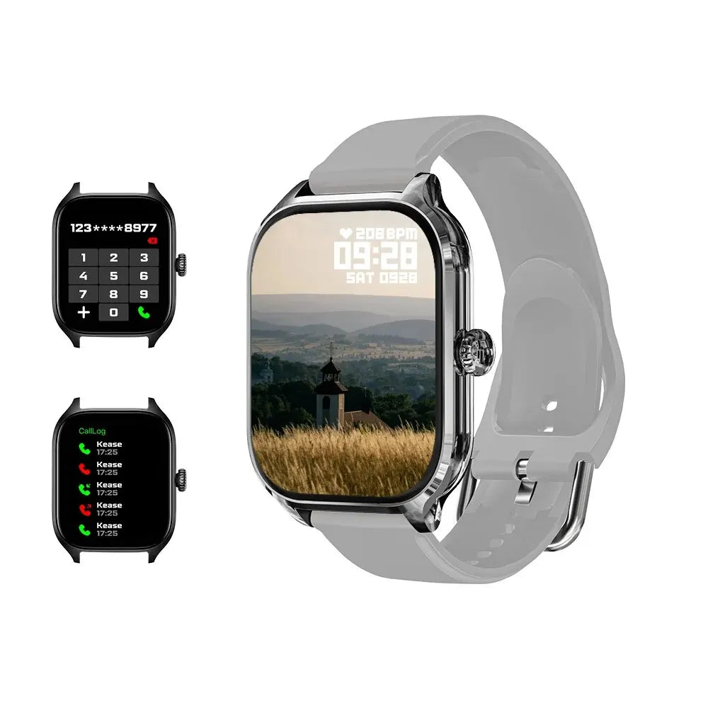 Bluetooth Smartwatch with Speaker — Answer Calls, Heart Rate & SpO2 Monitor, Calorie & Sleep Tracker, 2.01-inch Square Display