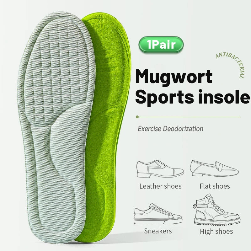 4D Cloud PU Memory Foam Insoles – Breathable Shock-Absorbing Trim-to-Fit Orthopedic Sports & Running Shoe Inserts